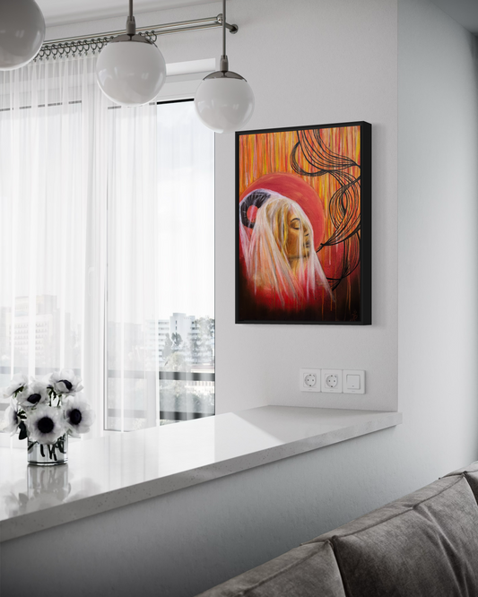 Röd Måne - Art Print