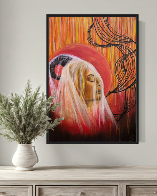 Röd Måne - Art Print